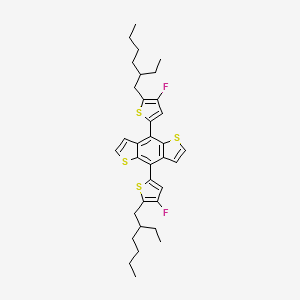 4,8-Bis(5-(2-ethylhexyl)-4-fluorothiophen-2-yl)benzo[1,2-b:4,5-b']dithiophene chemical structure (CAS 1514905-24-8)