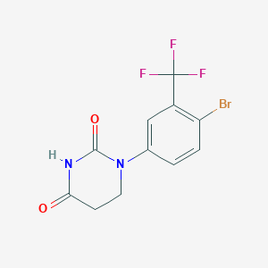 1-(4-Bromo-3-(trifluoromethyl)phenyl)dihydropyrimidine-2,4(1H,3H)-dione chemical structure (CAS 1515923-29-1)