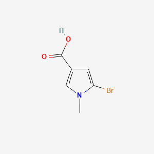 5-Bromo-1-methyl-1H-pyrrole-3-carboxylic acid chemical structure (CAS 1515982-14-5)