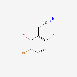 2-(3-Bromo-2,6-difluorophenyl)acetonitrile chemical structure (CAS 1516081-14-3)