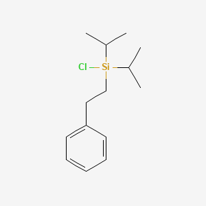 Chlorodiisopropyl(phenethyl)silane chemical structure (CAS 151613-24-0)