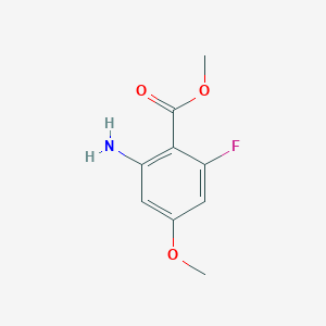 Methyl 2-amino-6-fluoro-4-methoxybenzoate chemical structure (CAS 1516310-10-3)