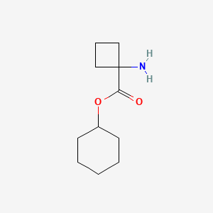 Cyclohexyl 1-aminocyclobutane-1-carboxylate chemical structure (CAS 1516348-88-1)
