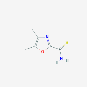 4,5-Dimethyloxazole-2-carbothioamide chemical structure (CAS 1516355-93-3)