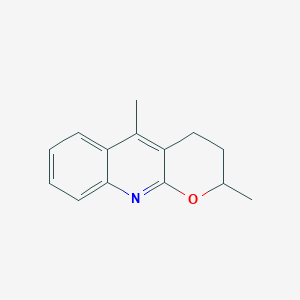 2,5-Dimethyl-3,4-dihydro-2H-pyrano[2,3-b]quinoline chemical structure (CAS 151657-37-3)