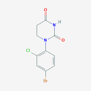 1-(4-Bromo-2-chlorophenyl)dihydropyrimidine-2,4(1H,3H)-dione chemical structure (CAS 1517523-15-7)