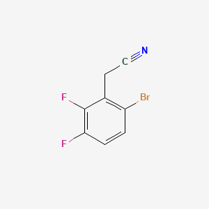 2-(6-Bromo-2,3-difluorophenyl)acetonitrile chemical structure (CAS 1517576-71-4)