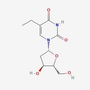 5-Ethyl-1-((2R,4S,5R)-4-hydroxy-5-(hydroxymethyl)tetrahydrofuran-2-yl)pyrimidine-2,4(1H,3H)-dione chemical structure (CAS 15176-29-1)