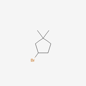 3-Bromo-1,1-dimethylcyclopentane chemical structure (CAS 1517615-64-3)