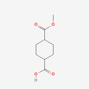 trans-4-(Methoxycarbonyl)cyclohexanecarboxylic acid chemical structure (CAS 15177-67-0)