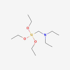 N-Ethyl-N-((triethoxysilyl)methyl)ethanamine chemical structure (CAS 15180-47-9)
