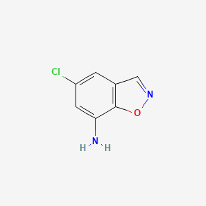 5-Chloro-1,2-benzoxazol-7-amine chemical structure (CAS 1518502-71-0)