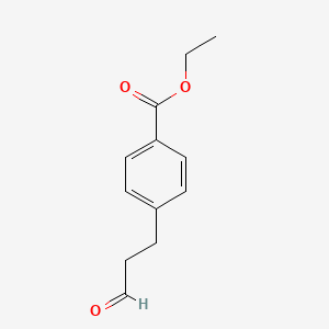 Ethyl 4-(3-oxopropyl)benzoate chemical structure (CAS 151864-81-2)