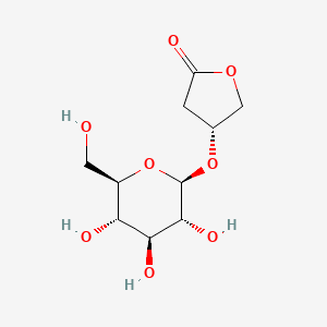 (R)-4-(((2R,3R,4S,5S,6R)-3,4,5-Trihydroxy-6-(hydroxymethyl)tetrahydro-2H-pyran-2-yl)oxy)dihydrofuran-2(3H)-one chemical structure (CAS 151870-74-5)