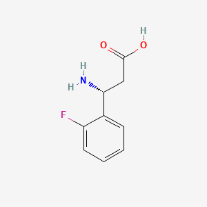(R)-3-Amino-3-(2-fluorophenyl)propanoic acid chemical structure (CAS 151911-22-7)