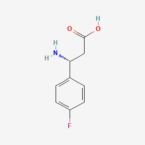 (R)-3-Amino-3-(4-fluorophenyl)propanoic acid chemical structure (CAS 151911-23-8)