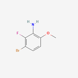 3-Bromo-2-fluoro-6-methoxyaniline chemical structure (CAS 1519458-46-8)