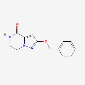 2-(Benzyloxy)-6,7-dihydropyrazolo[1,5-a]pyrazin-4(5H)-one chemical structure (CAS 1520086-60-5)