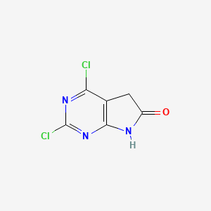 2,4-Dichloro-5H-pyrrolo[2,3-d]pyrimidin-6(7H)-one chemical structure (CAS 1520452-96-3)
