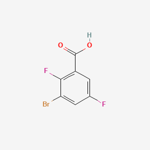 3-Bromo-2,5-difluorobenzoic acid chemical structure (CAS 1520538-81-1)