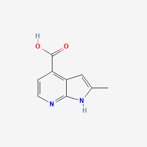 2-Methyl-1H-pyrrolo[2,3-b]pyridine-4-carboxylic acid chemical structure (CAS 1520544-06-2)