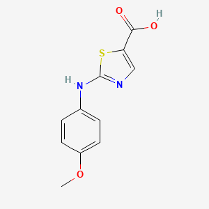 2-((4-Methoxyphenyl)amino)thiazole-5-carboxylic acid chemical structure (CAS 1520613-94-8)