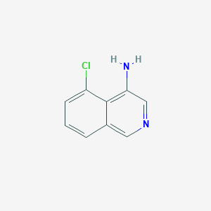 5-Chloroisoquinolin-4-amine chemical structure (CAS 1521836-30-5)
