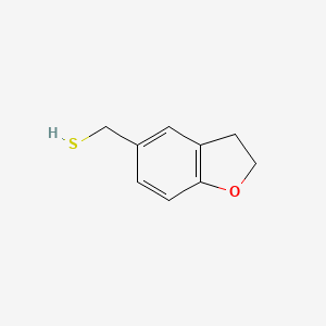 2,3-Dihydro-1-benzofuran-5-ylmethanethiol chemical structure (CAS 1521860-04-7)