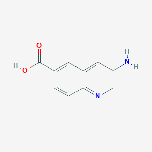 3-Aminoquinoline-6-carboxylic acid chemical structure (CAS 1521939-38-7)
