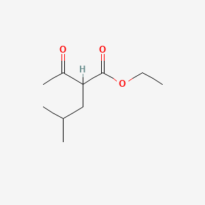 Ethyl 2-acetyl-4-methylpentanoate chemical structure (CAS 1522-34-5)