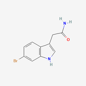 2-(6-Bromo-1H-indol-3-yl)acetamide chemical structure (CAS 152213-62-2)
