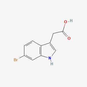 2-(6-Bromo-1H-indol-3-yl)acetic acid chemical structure (CAS 152213-66-6)