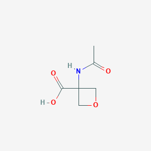 3-Acetamidooxetane-3-carboxylic acid chemical structure (CAS 1522383-40-9)