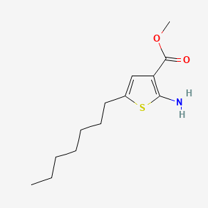 Methyl 2-amino-5-heptylthiophene-3-carboxylate chemical structure (CAS 1522415-97-9)