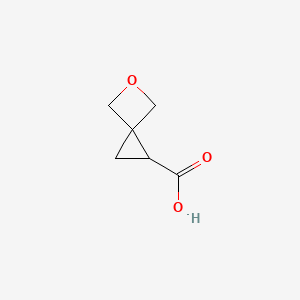 5-Oxaspiro[2.3]hexane-1-carboxylic acid chemical structure (CAS 1522590-17-5)