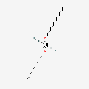 1,4-Bis(dodecyloxy)-2,5-diethynylbenzene chemical structure (CAS 152270-00-3)