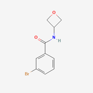 3-Bromo-N-(oxetan-3-yl)benzamide chemical structure (CAS 1523203-42-0)