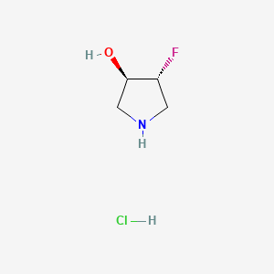 (3R,4R)-4-Fluoropyrrolidin-3-ol hydrochloride chemical structure (CAS 1523530-25-7)