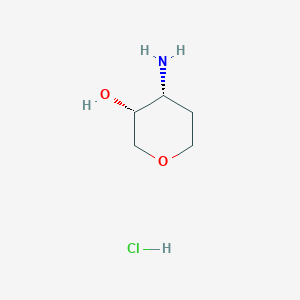 (3R,4R)-4-Aminotetrahydro-2H-pyran-3-ol hydrochloride chemical structure (CAS 1523530-38-2)