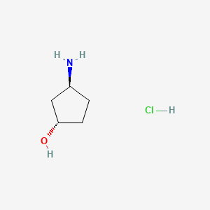 (1S,3S)-3-Aminocyclopentanol hydrochloride chemical structure (CAS 1523530-42-8)