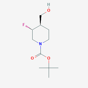 tert-Butyl (3R,4R)-3-fluoro-4-(hydroxymethyl)piperidine-1-carboxylate chemical structure (CAS 1523541-88-9)