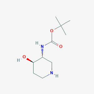 tert-Butyl ((3R,4R)-4-hydroxypiperidin-3-yl)carbamate chemical structure (CAS 1523541-91-4)