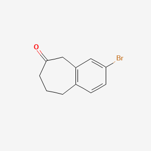 3-Bromo-5,7,8,9-tetrahydro-6H-benzo[7]annulen-6-one chemical structure (CAS 152356-67-7)
