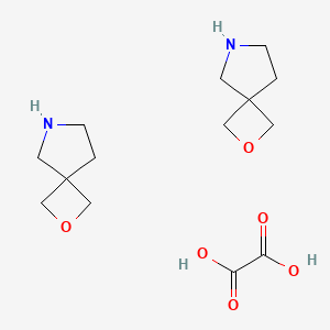 2-Oxa-6-azaspiro[3.4]octane hemioxalate chemical structure (CAS 1523570-96-8)