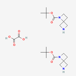 tert-Butyl 1,6-diazaspiro[3.3]heptane-1-carboxylate oxalate(2:1) chemical structure (CAS 1523571-10-9)