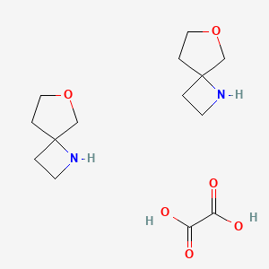 6-Oxa-1-azaspiro[3.4]octane hemioxalate chemical structure (CAS 1523571-99-4)