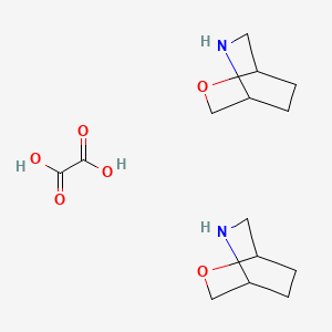 2-Oxa-5-azabicyclo[2.2.2]octane hemioxalate chemical structure (CAS 1523606-41-8)