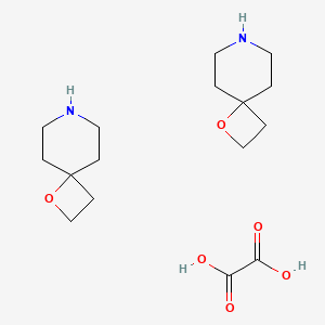 1-Oxa-7-azaspiro[3.5]nonane oxalate(2:1) chemical structure (CAS 1523617-84-6)