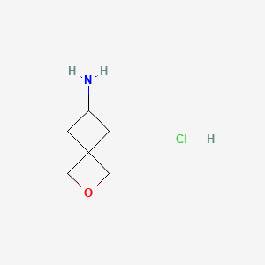 2-Oxaspiro[3.3]heptan-6-amine hydrochloride chemical structure (CAS 1523618-04-3)