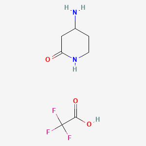 4-Aminopiperidin-2-one 2,2,2-trifluoroacetate chemical structure (CAS 1523618-06-5)